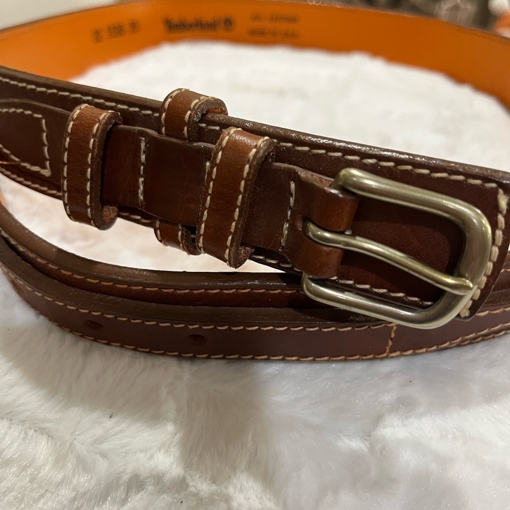 Timberland all leather meeting USA 34/36leather belt, Texas rodeo cowboy brown